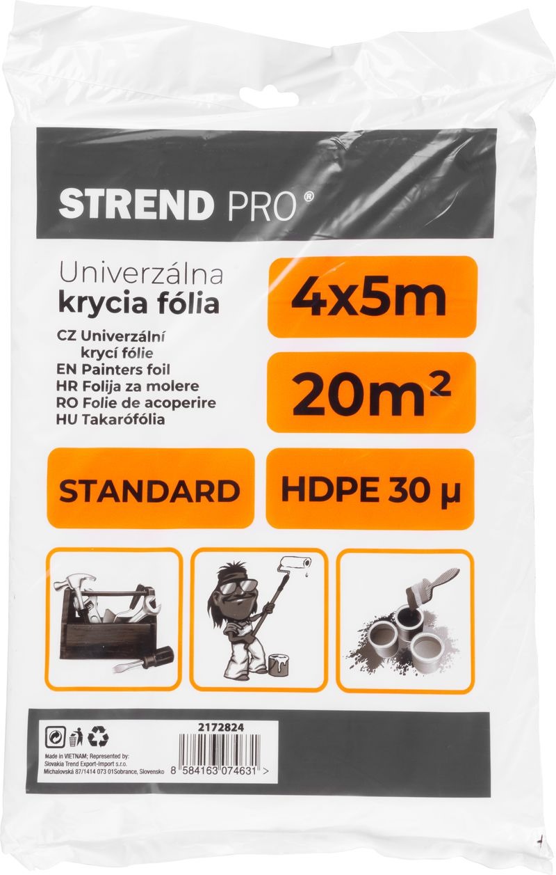 Fólie zakrývací 4x5m, 30um  STANDARD KUTIL Sklad7 8772824.00