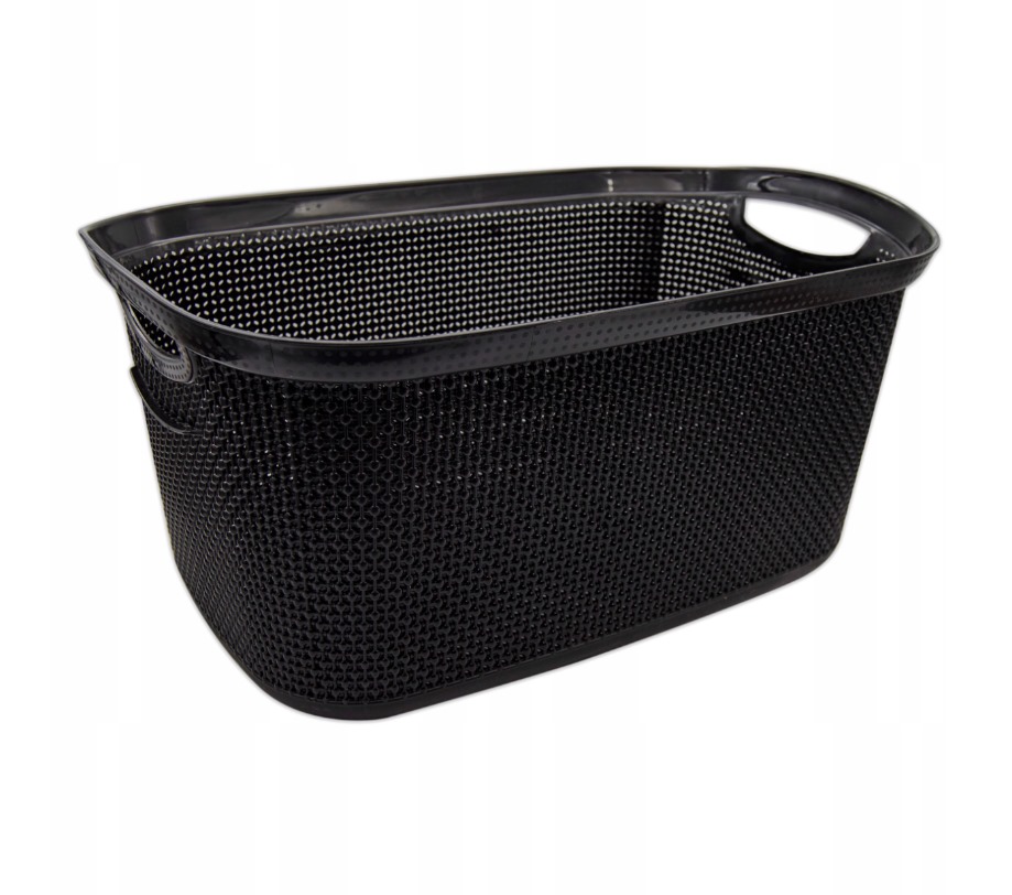 Koš prádelní 50x31,5x23cm 29L  PEARL černá KUTIL Sklad7 440481.00