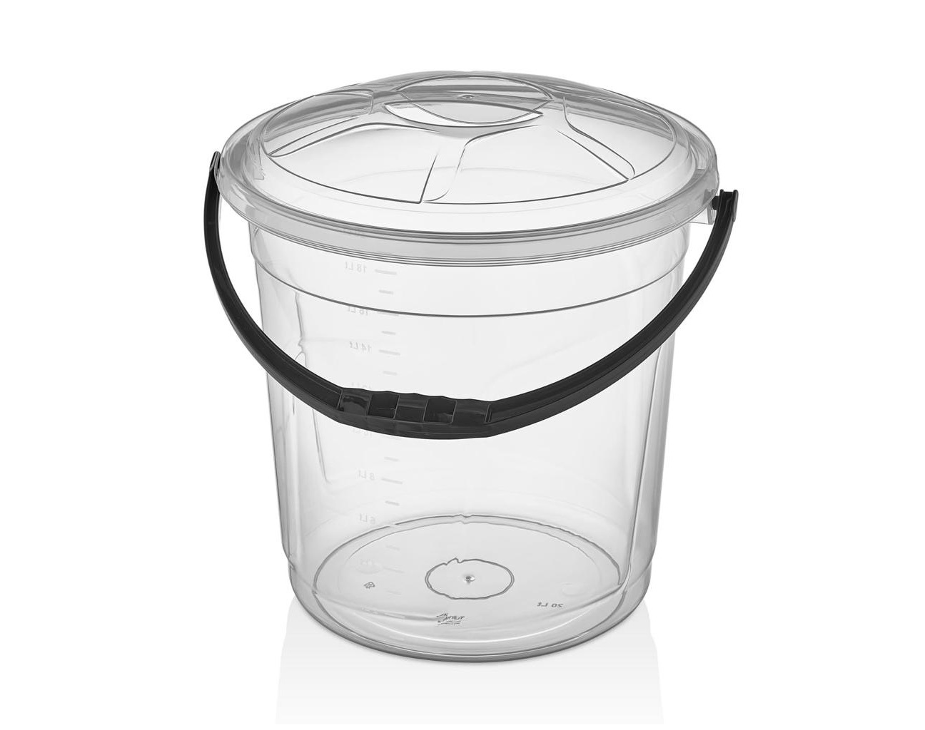 Vědro 20L PH s víkem, atest potraviny, čirá KUTIL Sklad7 440479.00