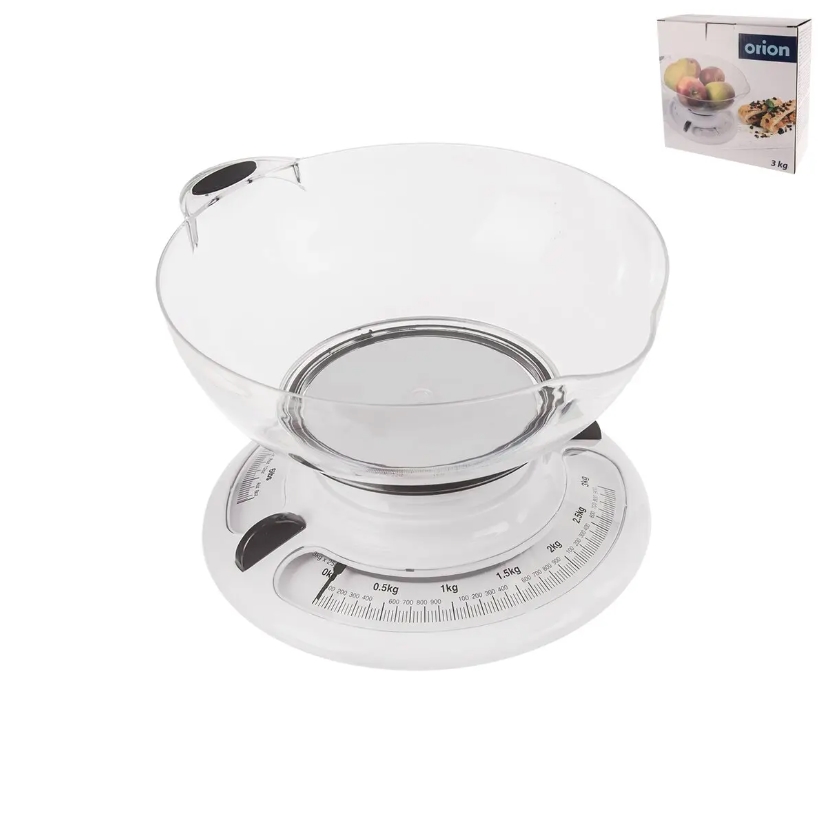 Váha kuchyňská 3kg mechanická s miskou 1,4L  ORION KUTIL Sklad7 2631812.00