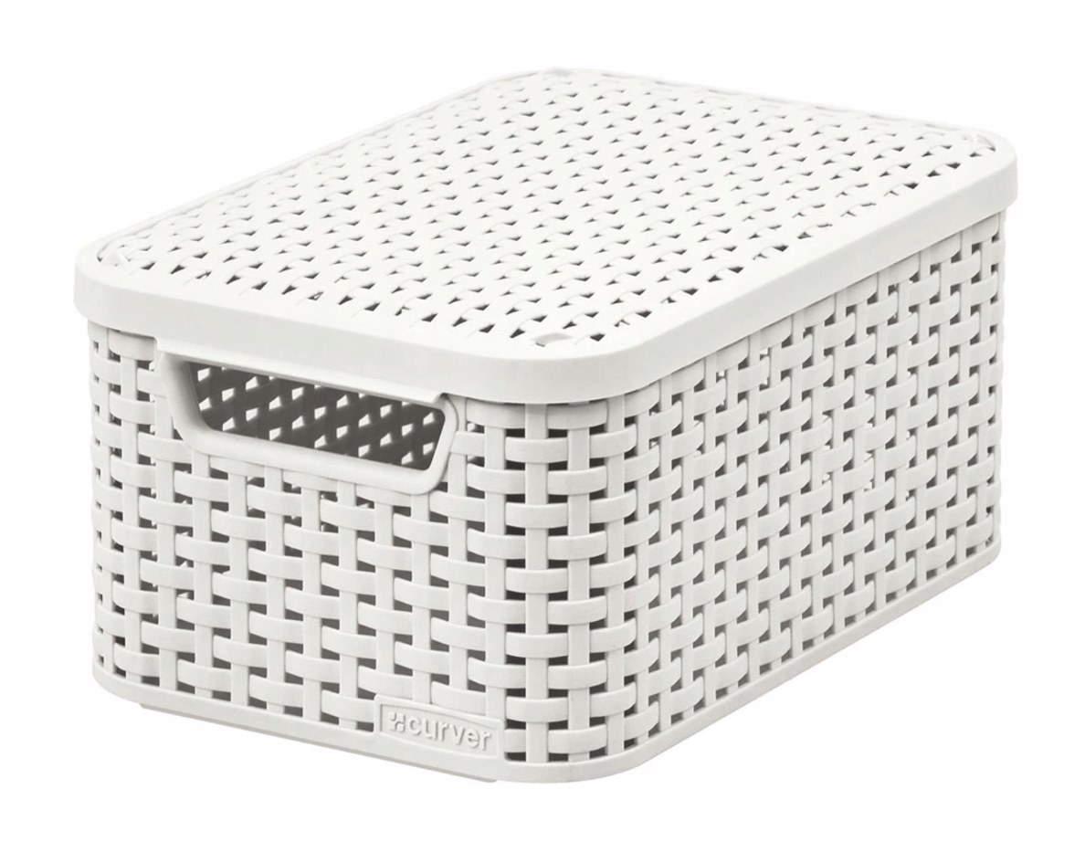 Košík PH 29x19,8x14,2cm s víkem  STYLE krémová KUTIL Sklad7 9603617.00