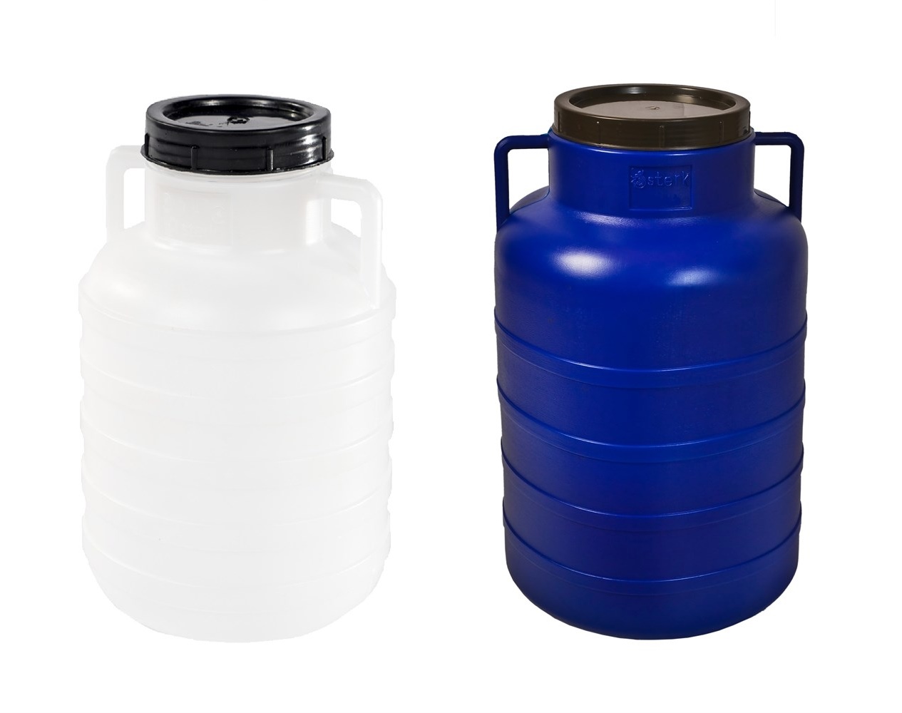 Barel 60L plastový kulatý, atest  STERK modrá/bílá VAR2 KUTIL Sklad7 690157.00