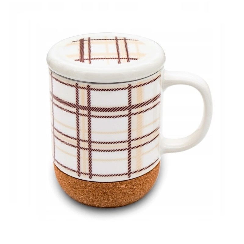 Hrnek porcelán se sítkem a víčkem 380ml  KOREK KÁRY KUTIL Sklad7 441266.00
