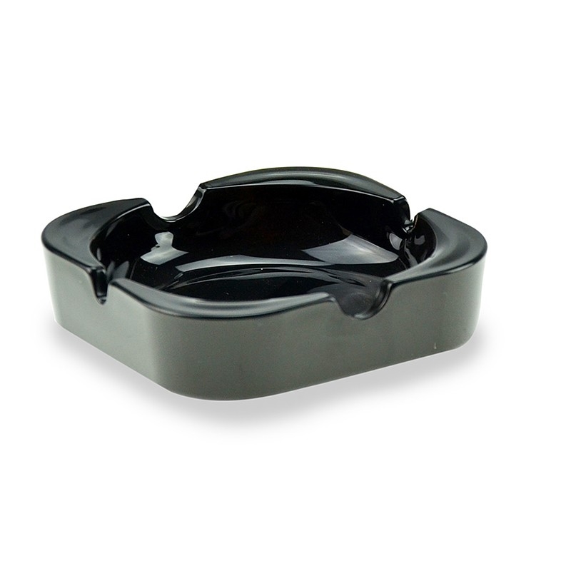 Popelník sklo 10x10cm černý  SQUARE KUTIL Sklad7 660075.10