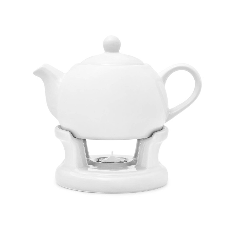 Konvice porcelán 1000ml s ohřívačem WHITE