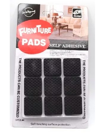 Podložka pod nábytek guma 2,5x2,5cm 18ks  WEIKANG KUTIL Sklad7 629257.00