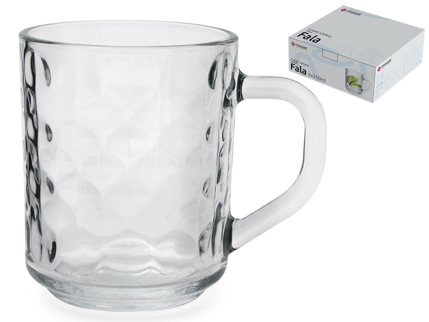 Hrnek sklo 250ml  FALA 6ks