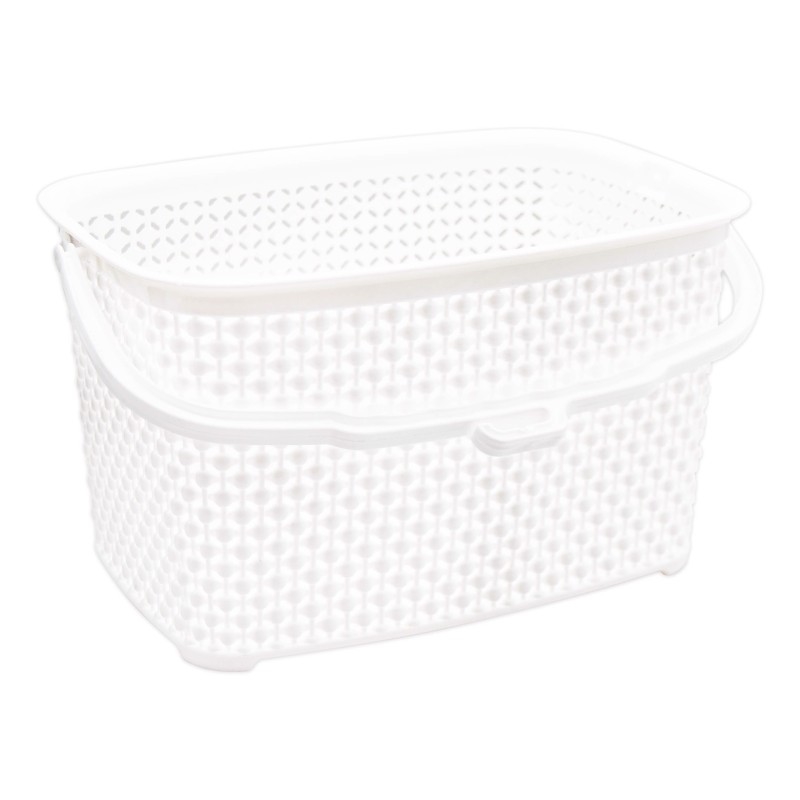 Košík na kolíčky 22x15x13cm  PEARL bílá KUTIL Sklad7 440487.00