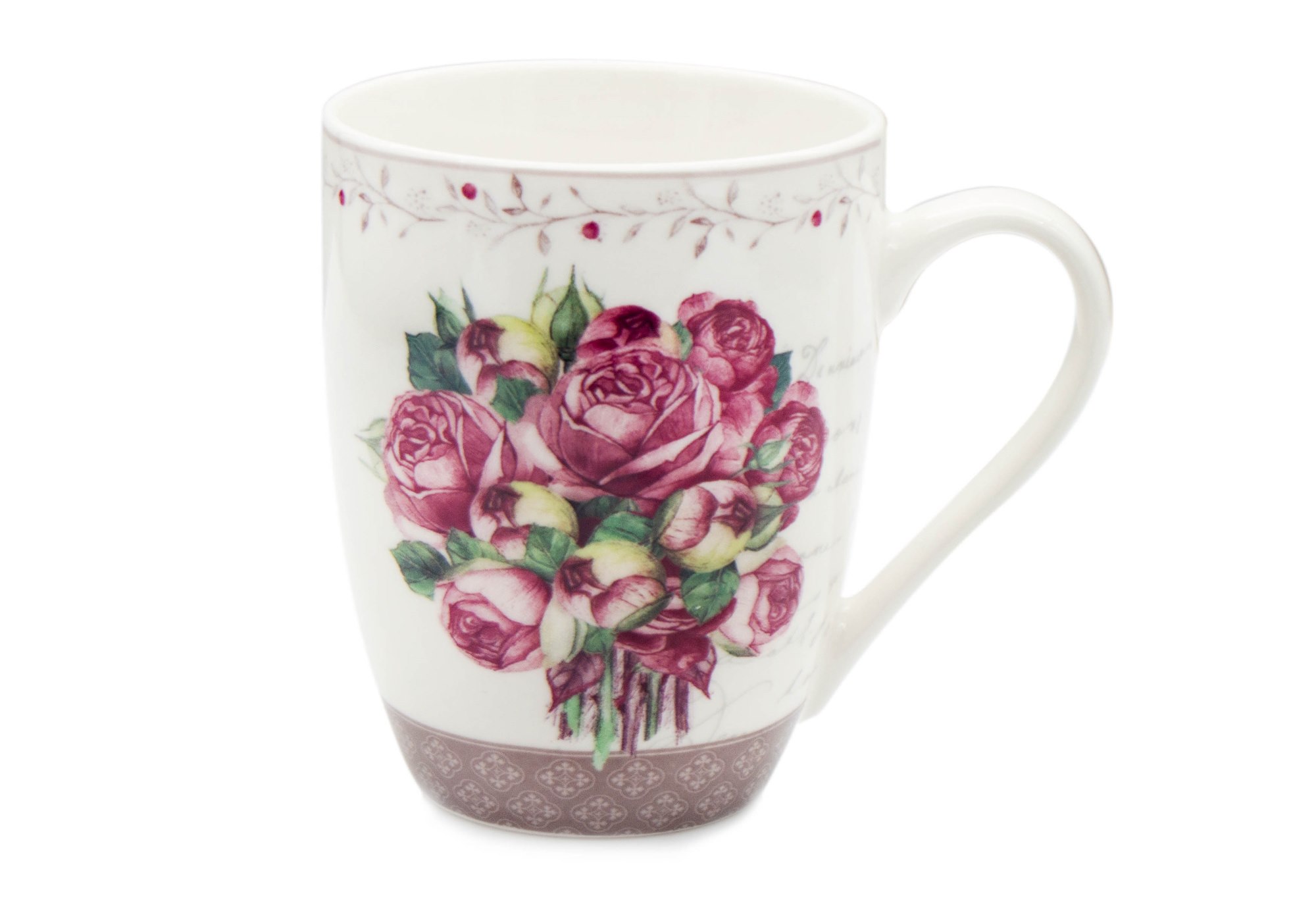 Hrnek porcelán 340ml  KVĚT RŮŽE KUTIL Sklad7 440558.00