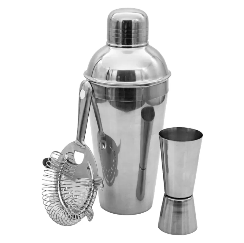 Šejkr nerez, sítko, odměrka - barmanský set  MEYERHOFF KUTIL Sklad7 442203.00