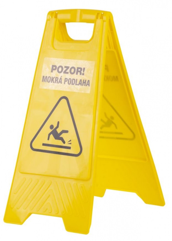 Tabule výstražná "Pozor mokrá podlaha" 60x30cm