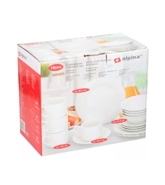 Jídelní snídaňová sada porcelán 16ks  ALPINA KUTIL Sklad7 602200.00