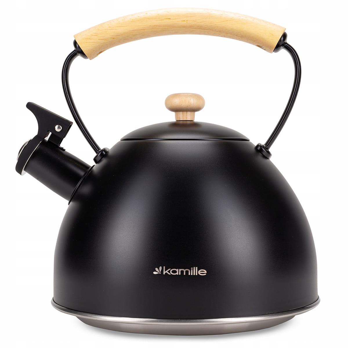 Kanvica čajník nerez / lak 2,5 L KAMILLE indukcia, čierna