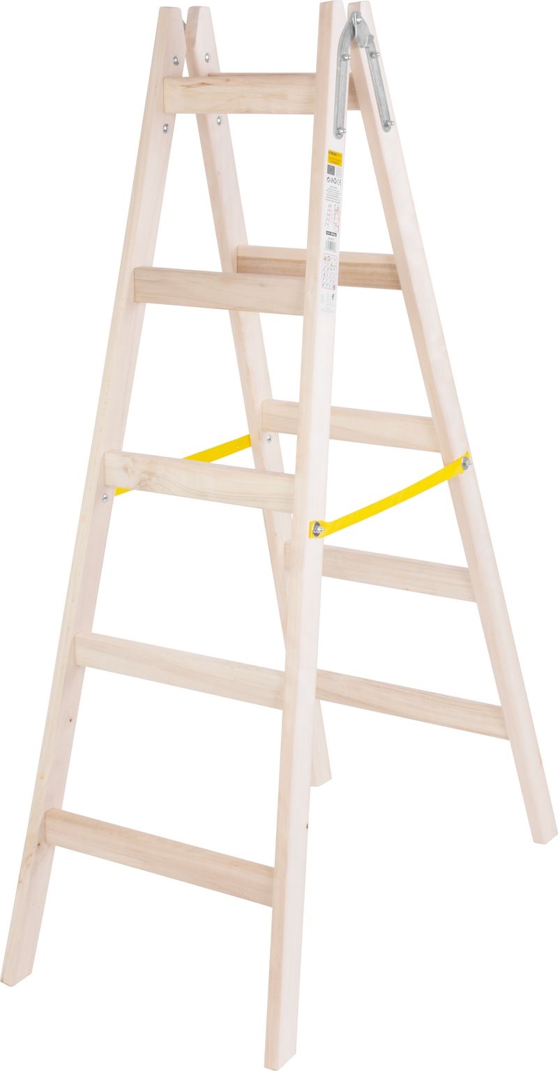 Žebřík štafle A 5 příček dřevěný malířský 150kg 1,6m KUTIL Sklad7 8751417.00