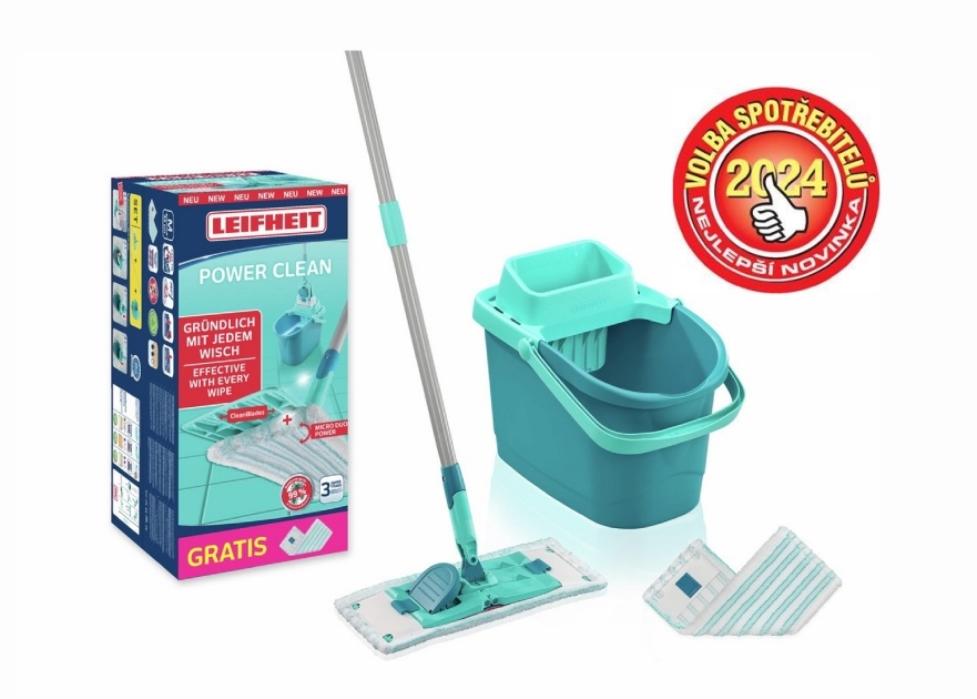 Mop plochý LEIFHEIT POWERCLEAN M + náhradní mop microduo 55515 KUTIL Sklad7 9655515.00