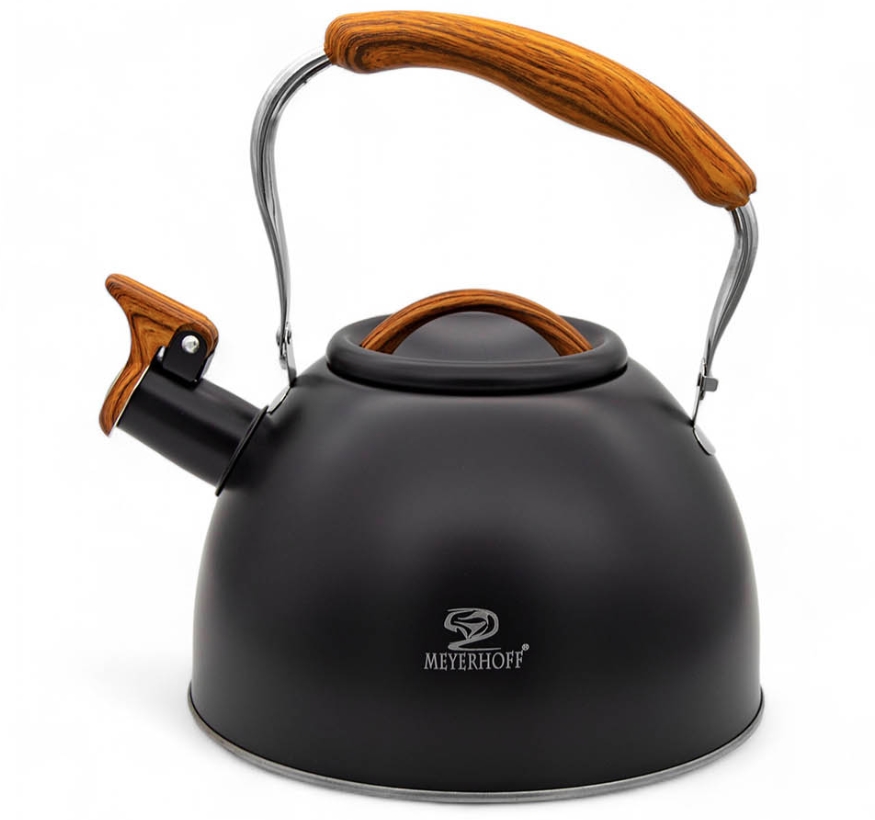 Konvice čajník nerez/lak 2,5L  WOODY černá mat, vč. indukce