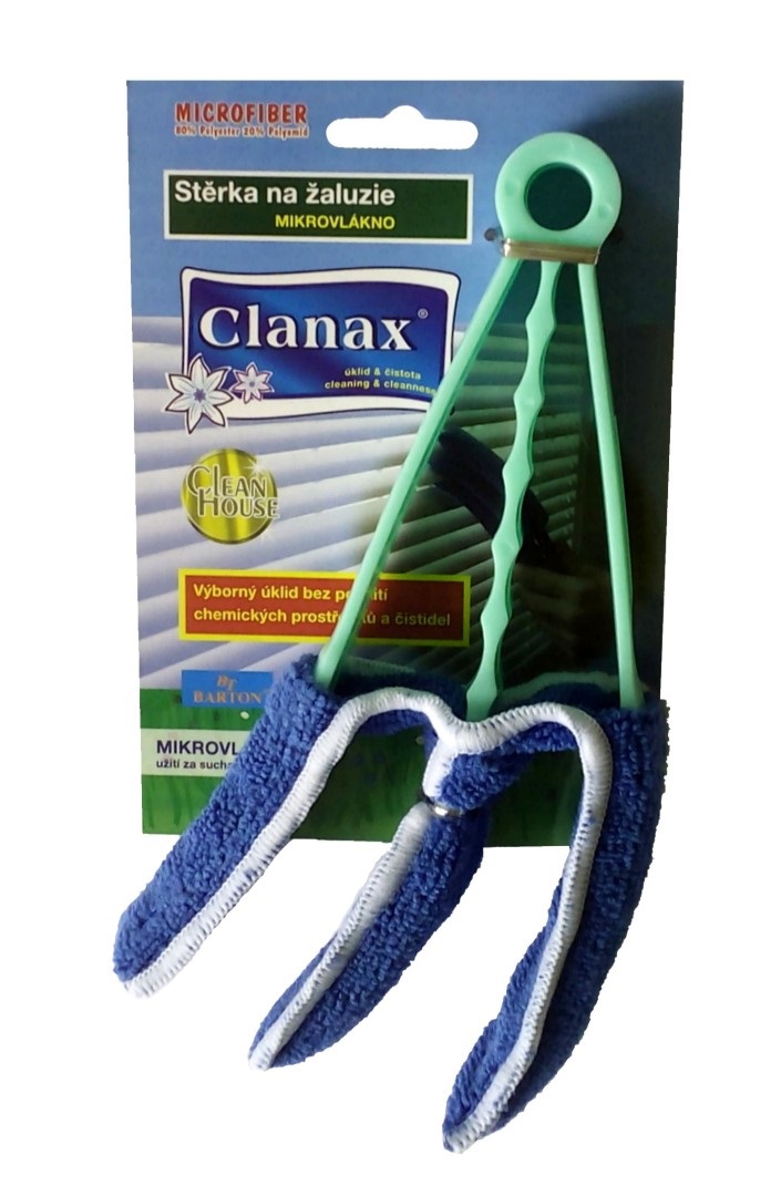 Čistič žaluzií plastový s mikrovláknem CLANAX KUTIL Sklad7 9720103.00