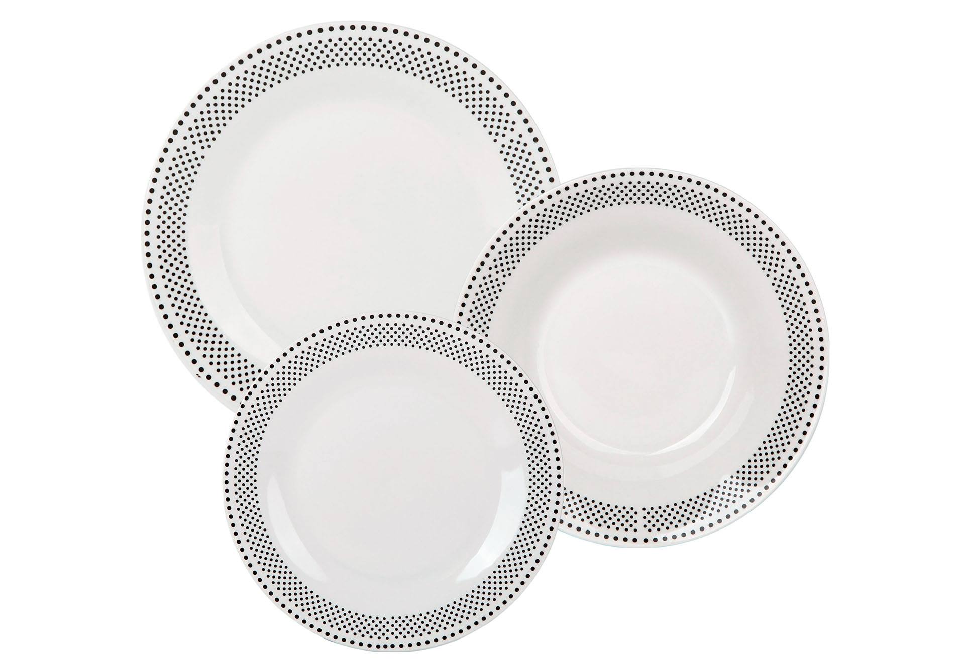 Jídelní sada porcelán 18ks  TEČKY KUTIL Sklad7 443424.00