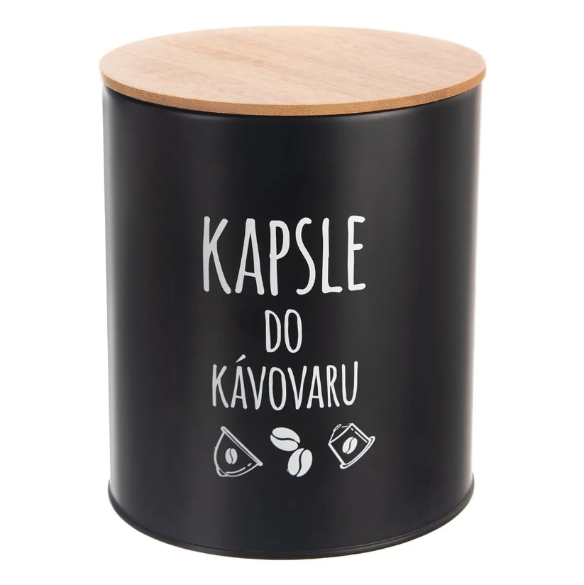 Dóza plech/bambus černá na kapsle ¤16cm  ORION KUTIL Sklad7 2627563.00