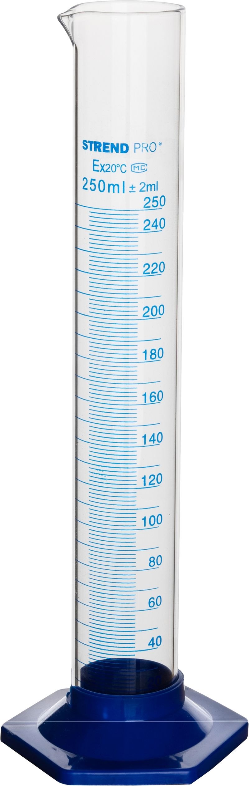 Válec odměrný sklo/plast 250ml  STREND KUTIL Sklad7 8712971.10
