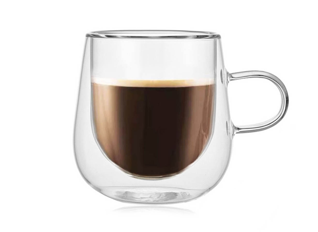 Hrnek sklo 250ml dvoustěnný ucho  TRG-41 KUTIL Sklad7 443726.00