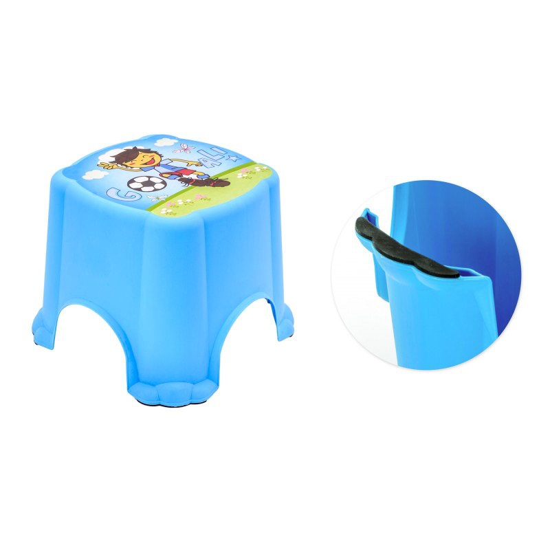 Stolička taburet dětská 27x27x21cm protiskluz  DUNYA, mix barev