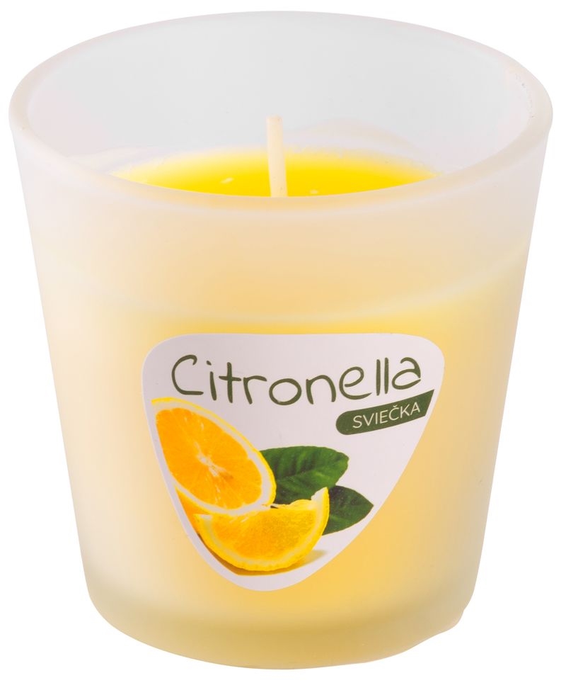 Svíčka repelentní citronela sklo 80g  CB144