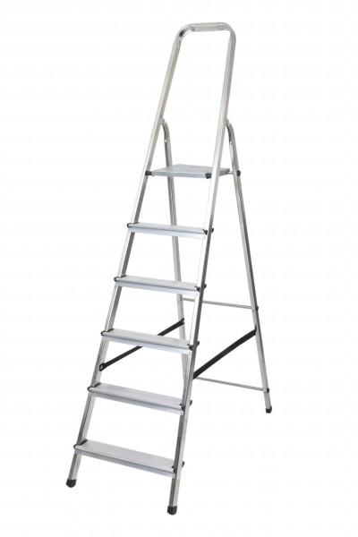 Schůdky hliník 1x6 příčky 125kg  DRABEST (NADROZMĚR) KUTIL Sklad7 490005.00