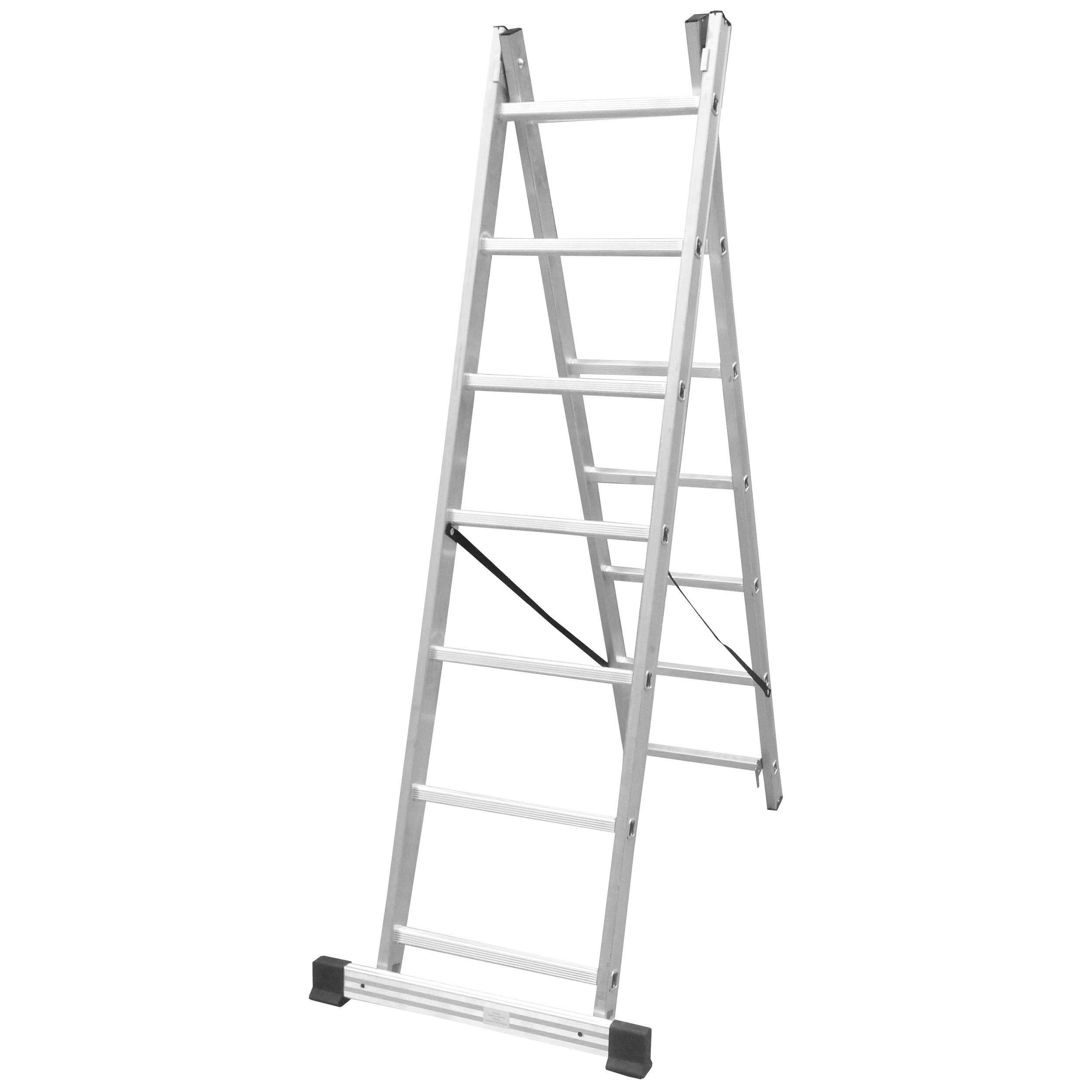 Žebřík dvoudílný hliník 2x7 PROFI 150kg KUTIL Sklad7 8570010.00