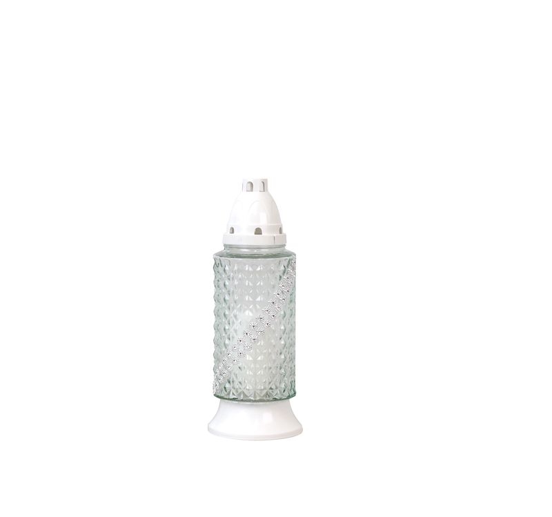 Hřbitovní sklo 28cm svíčka vklad  MOSAIC, mix KUTIL Sklad7 8773283.00
