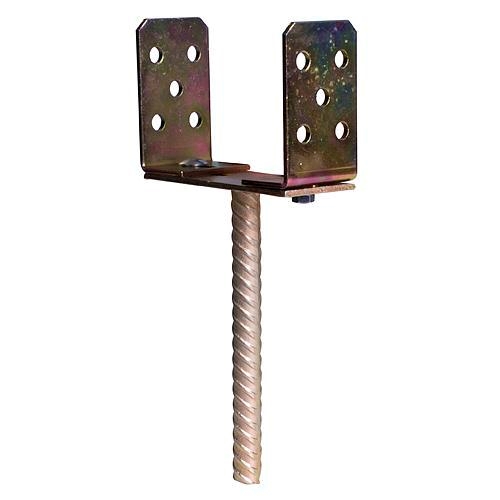 Patka sloupku zápustná nastavitelná 40-160mm zn žlutá KUTIL Sklad7 8729290.00