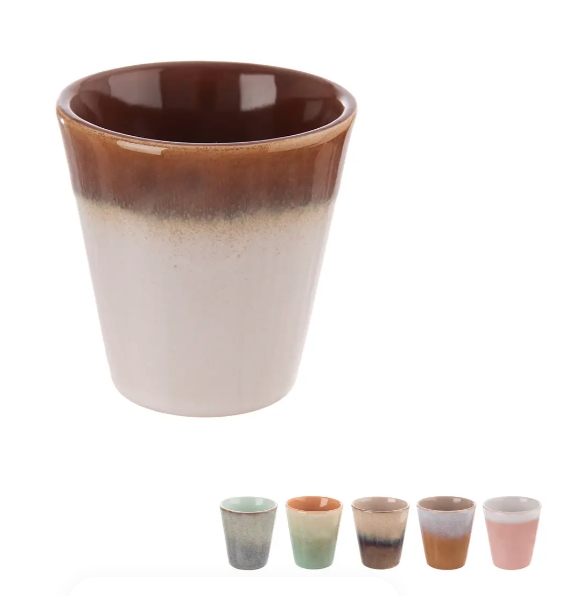 Hrnek kamenina 100ml espresso  STONE, mix barev