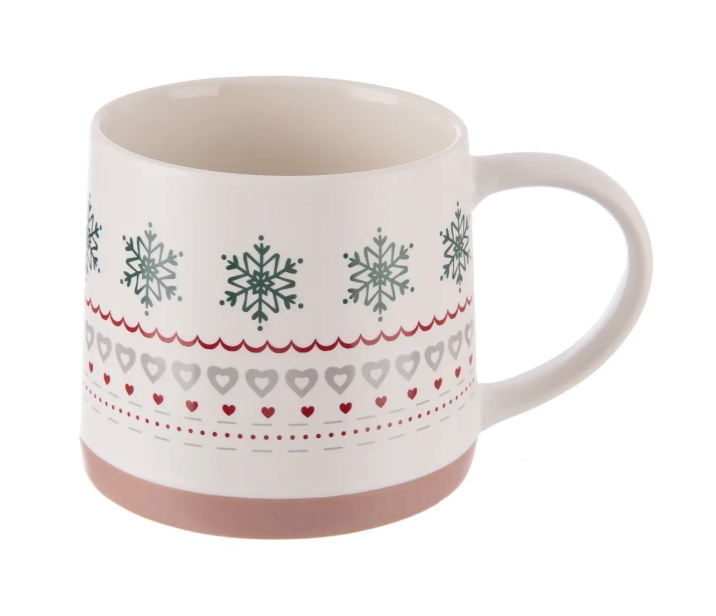 Hrnek porcelán 400ml  Vánoce Vločka