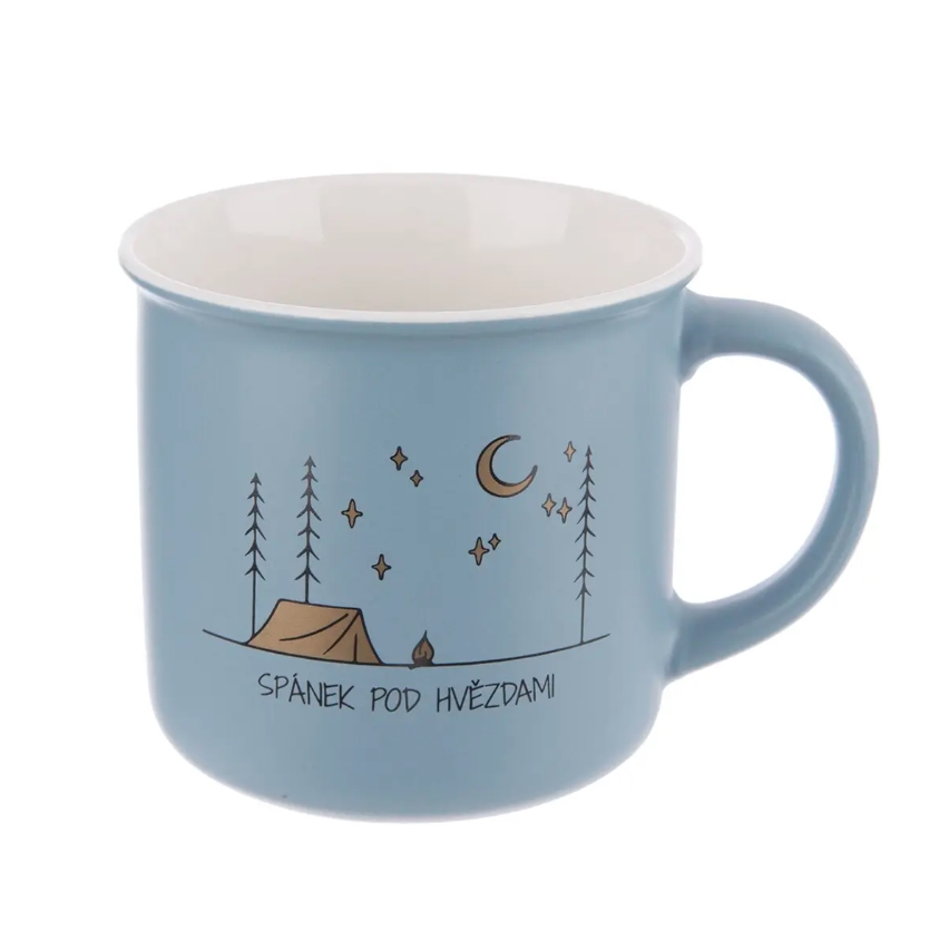 Hrnek porcelán 400ml  CESTOVÁNÍ modrý KUTIL Sklad7 2632203.00
