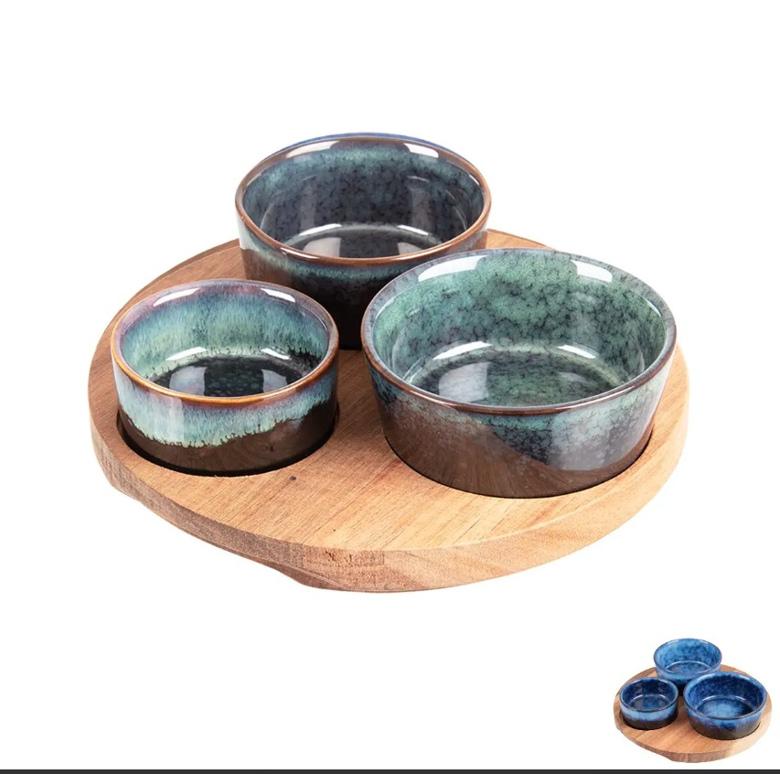 Miska servírovací keramika/akácie set 4D KUTIL Sklad7 2629856.00