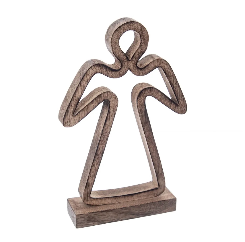 Anděl dřevo mango 16x5x29cm