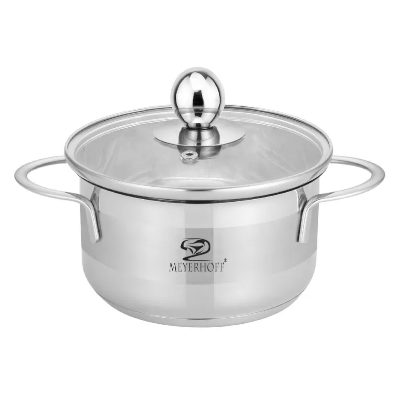 Hrnec nerez ¤14cm 1,1L s poklicí  MEYERHOFF MH-1311D KUTIL Sklad7 444373.00