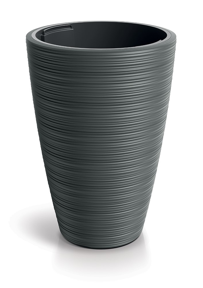 Květináč VENA ROUND 34,9cm tmavě šedá