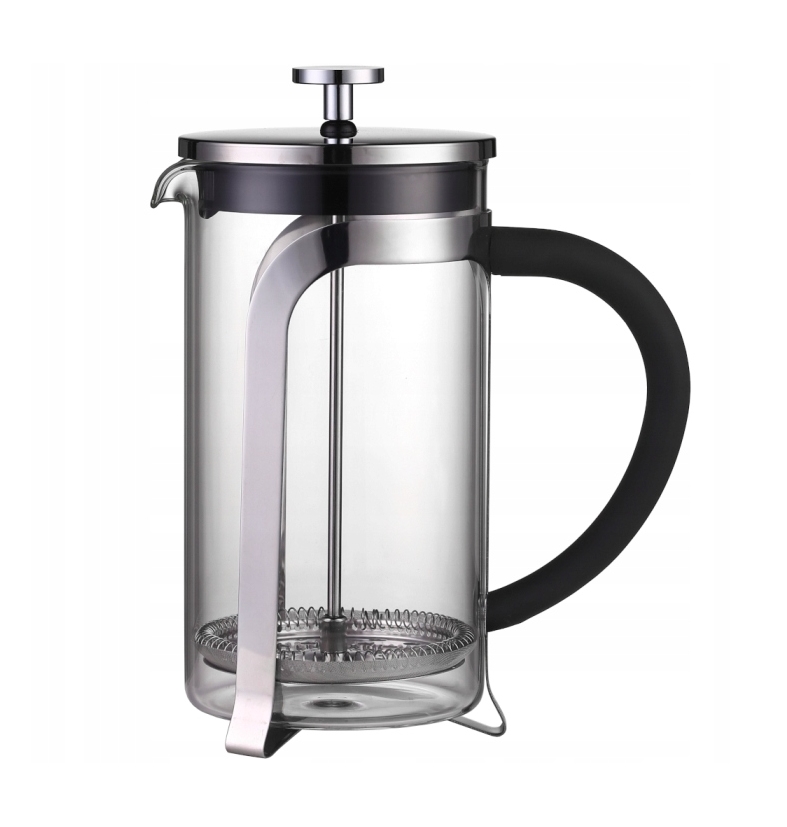 Konvice french press 1000ml sklo/nerez s filtrem BROCCA STEEL