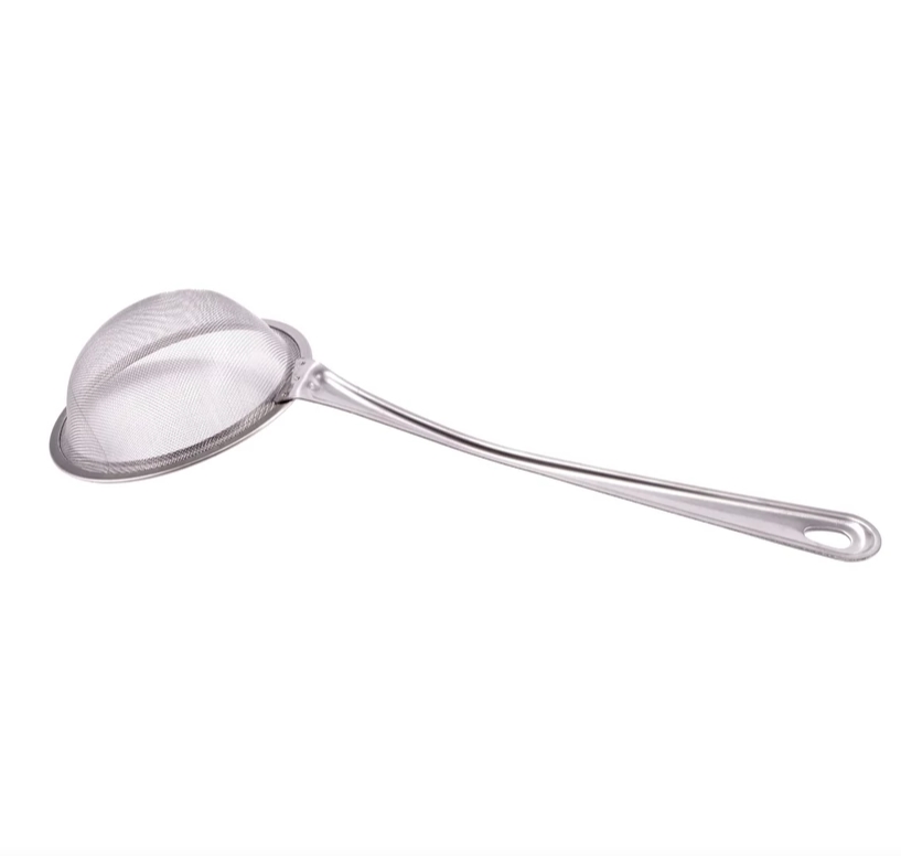Cedník nerez ¤10cm jemný, dlouhá ručka PERFECT