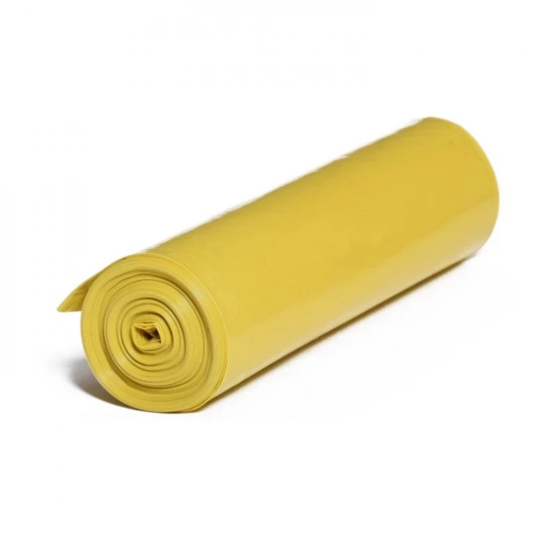 Pytle na odpad 120L/15ks, 70x110cm, 80µm LDPE žlutá