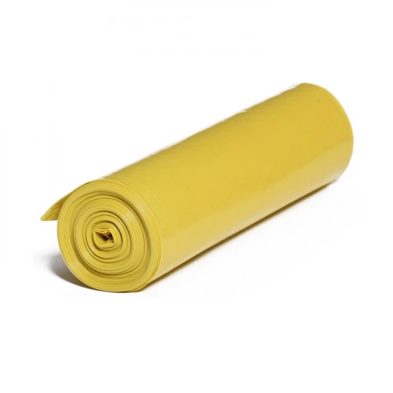 Pytle na odpad 120L/25ks, 70x110cm, 40µm LDPE žlutá