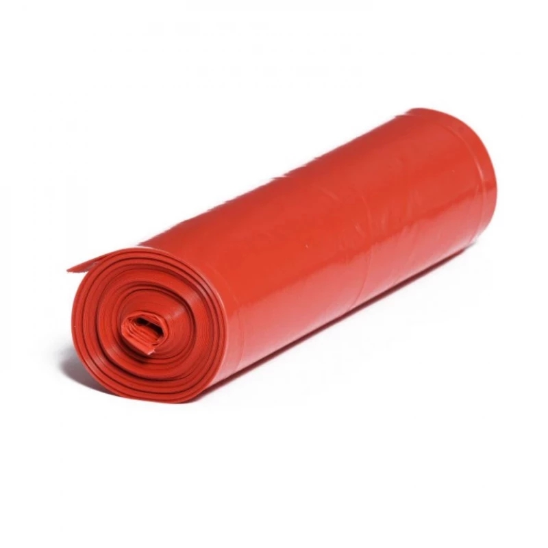 Pytle na odpad 120L/25ks, 70x110cm, 70µm LDPE červená