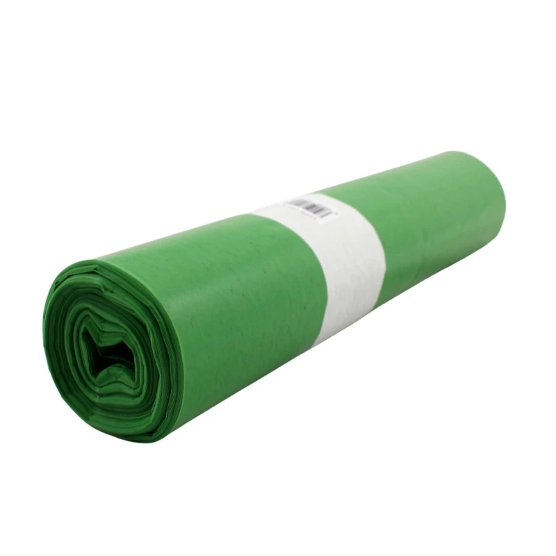 Pytle na odpad 60L/25ks, 60x70cm, 30µm LDPE zelená