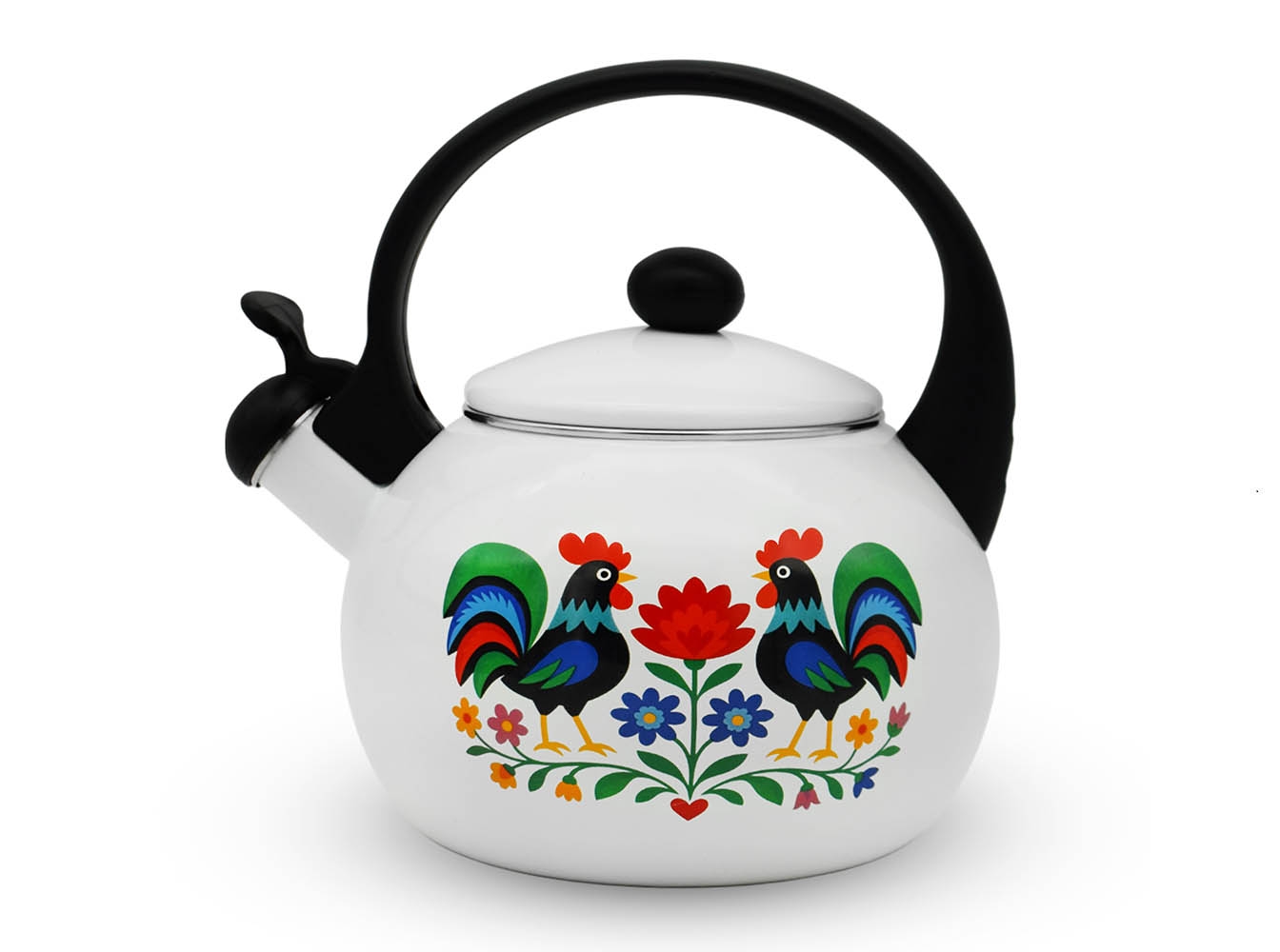 Konvice čajník smalt 2,2L FOLK bílá, vč. indukce