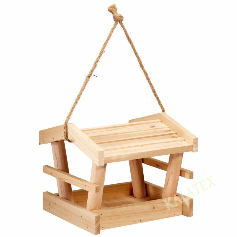 Ptačí budka krmítko 19x19x16cm  NATUR