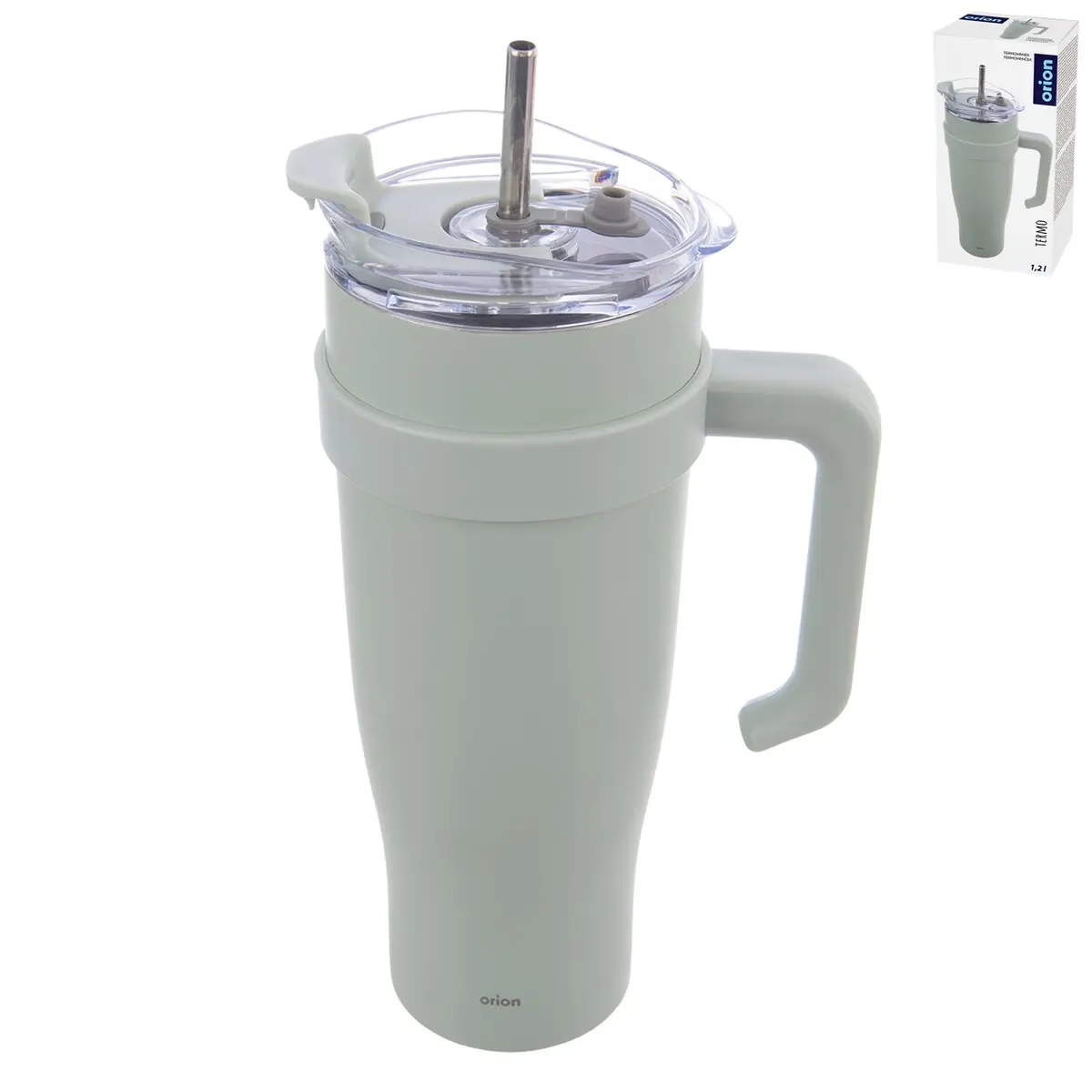 Hrnek termo nerez/plast 1200ml  TERMO zelená