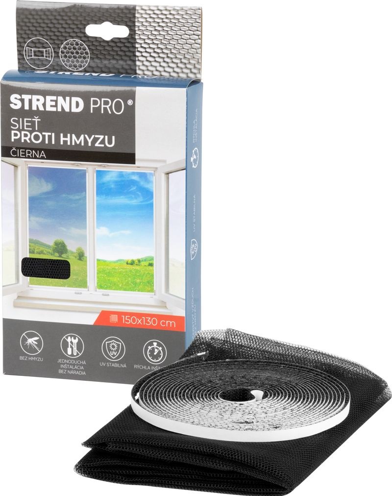 Síť proti hmyzu okenní 150x130cm černá STREND
