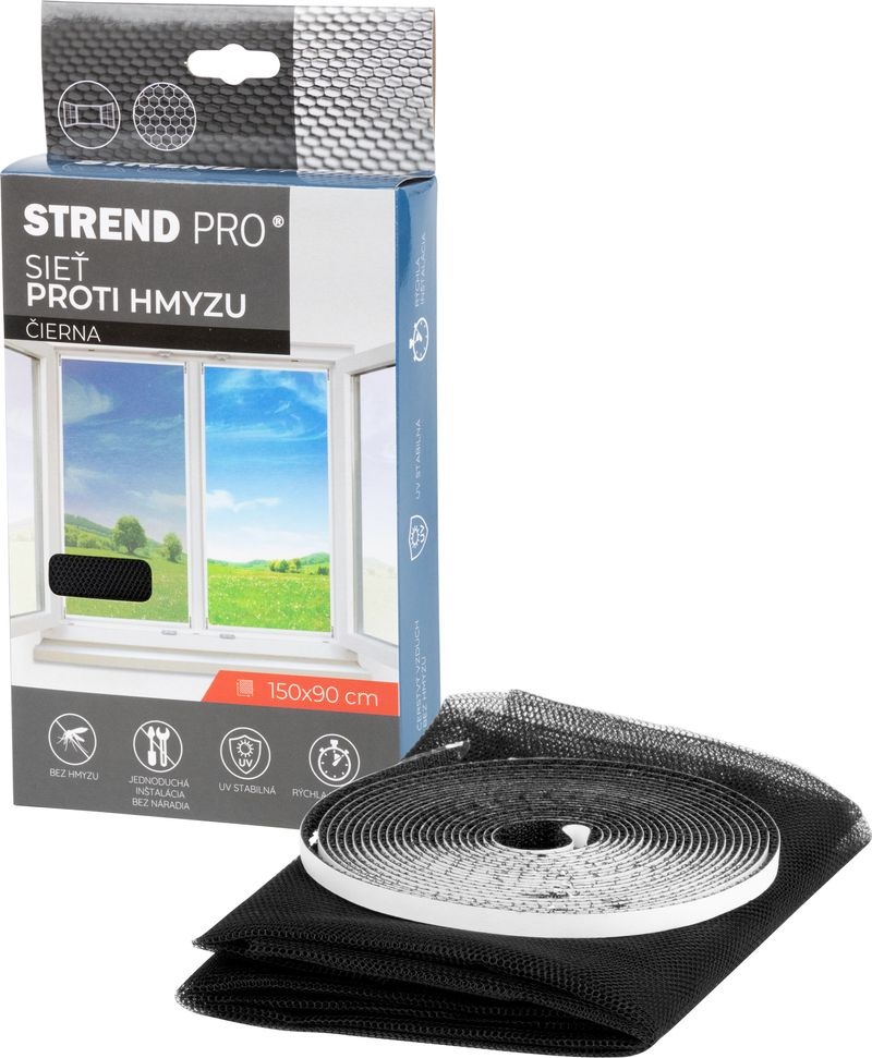 Síť proti hmyzu okenní 150x90cm černá STREND