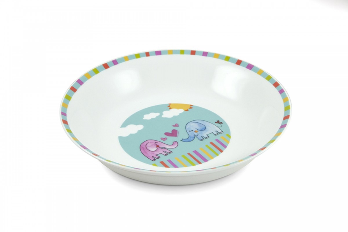 Talíř dětský porcelán 19cm hluboký  SLON